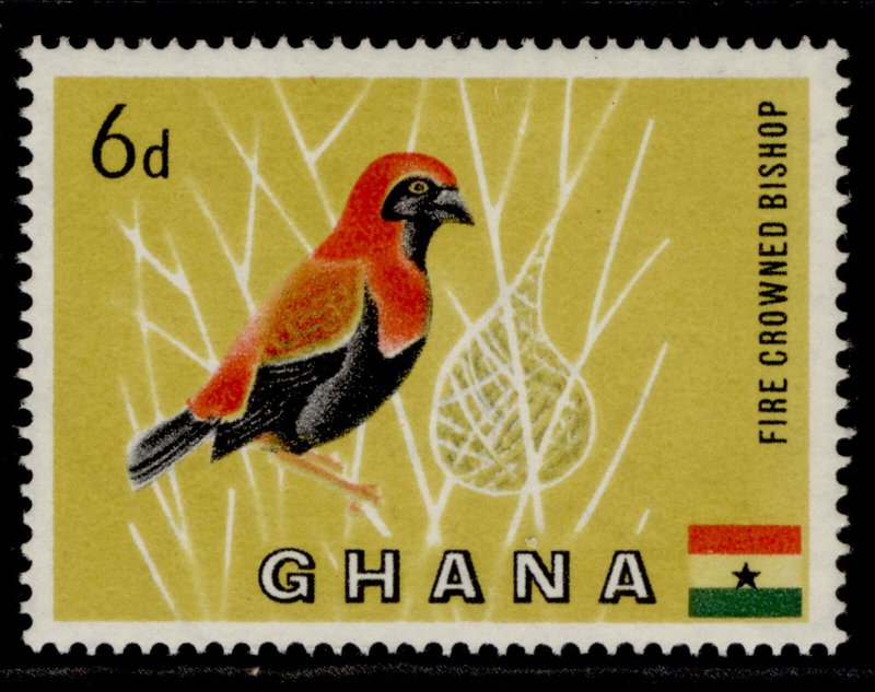 GHANA QEII SG220, 6d, M MINT.