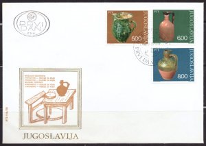 F1246   YUGOSLAVIA   FDC # 1305-1307      Water Pitchers