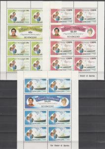 St Vincent #627-32 Sheets Of 7  MNH CV $15.00 (A14792L)