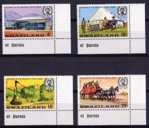 Swaziland 1974 Sc#214/217 UPU CENTENARY - MAIL COACH Set (4) MNH