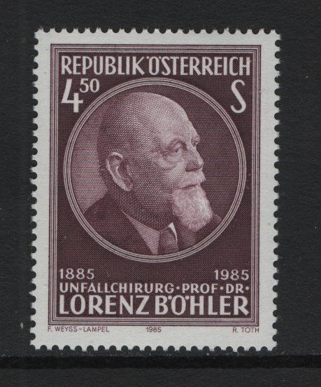 Austria  #1300  MNH  1985  surgeon Dr Bohler