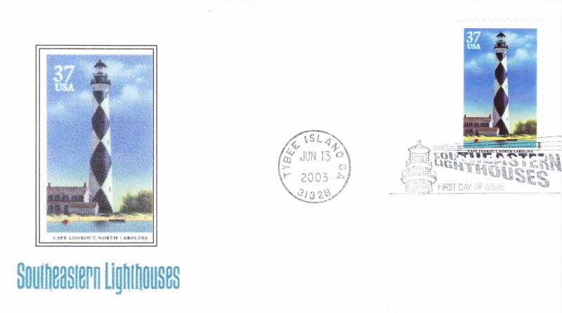 United States Southeastern Lighthouses 2003 complete FDC