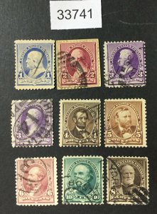 MOMEN: US STAMPS #219-226 USED LOT #33741