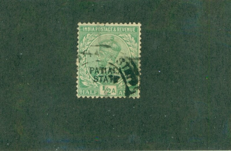 PATIALA INDIAN STATE 44 USED BIN $0.50