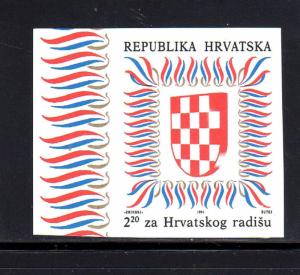 CROATIA #RA22a  1991  CROATIAN ARMS   IMPERF.    MINT  VF NH  O.G