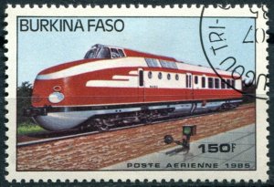 Burkina Faso Sc#736 Used, 150fr multi, Railway Locomotives (1985)