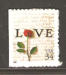 #3498 Love Bouquet Booklet Single Mint NH vending