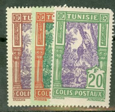 Tunisia Q11-25 mint, scan shows only a few, CV $70.70