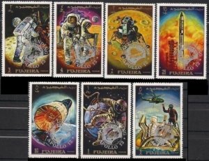 1970 Fujeira 456-62 Overprint-SAFE LANDING Apollo - 13# 449-55 11,00 €