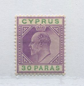 Cyprus KEVII 1903 30 paras mint o.g. hinged