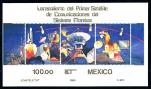 [78644] Mexico 1985 Space Travel Weltraum Satellite Morelos 1 Sheet MNH