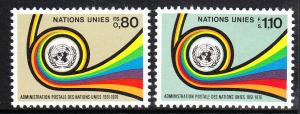 61-62 United Nations Geneva 1976 Postal Admin. 25th Anniv. MNH