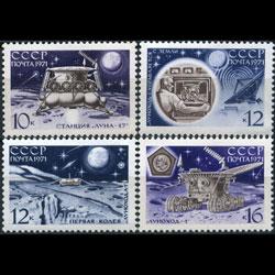 RUSSIA 1971 - Scott# 3834-7 Space-Luna 17 Set of 4 NH