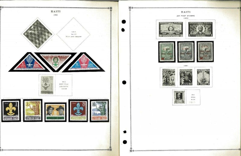 Haiti 1886-1969 M & U Remaindered Pages, Some Mint in Mounts