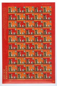 Denmark. Christmas Seal 1971. Comp. Set 7 Sheet. Scale/Proof Print. Imperforated