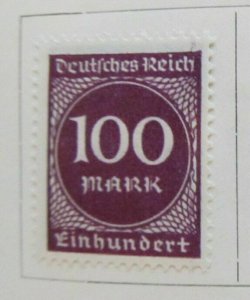 A8P48F89 German Reich Germany 1923 100m fine mh* stamp-