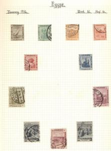 EGYPT Collection 1866-1952 on quadrille pages, Mint & Used, Scott $1,563.00