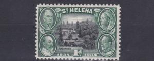 ST HELENA  1934   S G   115  1D  BLACK &  GREEN      MH  