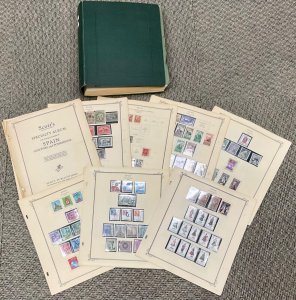 SPAIN & COLONIES Stamp Collection Scott Album pages to 1969 MNH, Hinged & Used