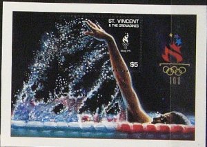 Saint Vincent 1995 MNH Stamps Souvenir Sheet Sport Olympic Games Swimming