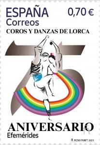 Spain 2021 MNH Stamps Music 75th Anniversary Group Of Choirs And Dances Of Lorca