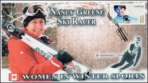 CA18-009, 2018, Women in Winter Sports, Nancy Greene, Day of Issue, FDC,