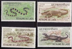 LAOS Scott 156-159  MNH**  Reptile set CV $14.60