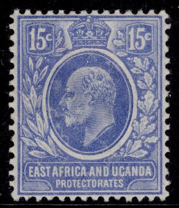 EAST AFRICA and UGANDA EDVII SG39, 15c bright blue, M MINT. Cat £32.