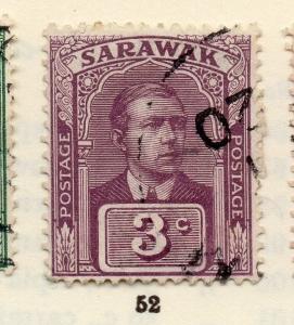 Sarawak 1918 Brooke Early Issue Fine Used 3c. 261295