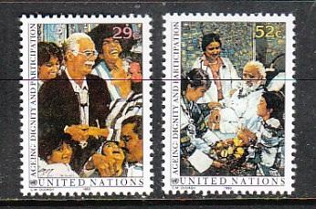 United Nations New York Ageing 618-619 MNH  VF