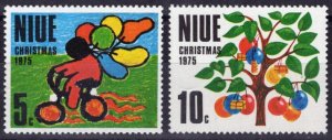 ZAYIX - Niue 175-176 MNH Christmas Tree Balloons Tricycle Presents  100222S77M