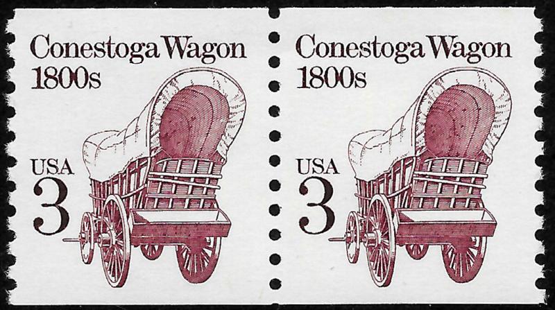 Sc 2252  3¢ Conestoga Wagon Coil Pair, MNH