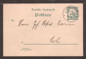 German New Guinea H&G 8 used 1907 5pf Postal Card to Berlin, VF