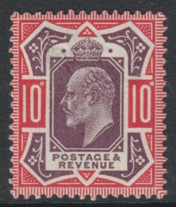 GB Scott 137 - SG311, 1902 Edward VII 10d MH*