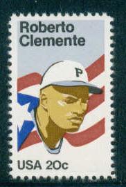 2097 20c Clemente Fine MNH Plt/4 UR 111111 F06982