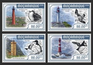 Mozambique - 2018 Lighthouses & Seabirds - Set of 4 Stamps - MOZ18207a