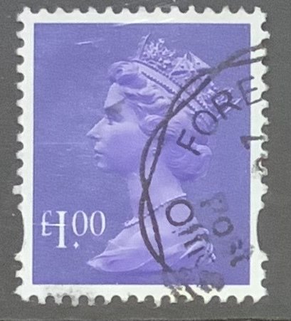 GREAT BRITAIN ELLIPTICAL MACHINS USED 1993-2011 £1 VIOLET  2band .Y1743