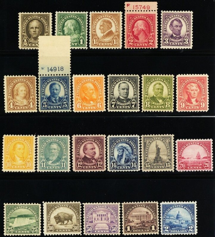 551-572, Mint F-VF NH 1/2¢ - $2 Stamps SCV $760.00 * Stuart Katz