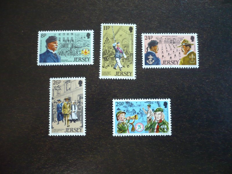 Stamps - Jersey - Scott# 295-299 - Mint Never Hinged Set of 5 Stamps