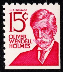 US 1288b MNH VF 15 Cent Oliver Wendall Holmes Mottled Tagging, Dull Gum