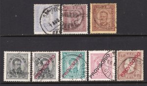 Portugal 1892-1893 Group of 8 Stamps FVF Used CV$82
