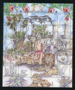 Guyana 2836 Daniel and the Lions Biblical Story Stamp Sheet 1994 MNH 
