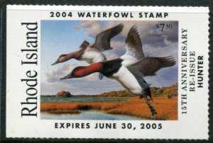RI-16a US $7.50 Rhode Island Waterfowl Stamp, MNH inscribed Hunter
