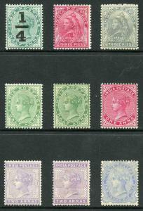 INDIA SG110/8 Mint set plus shades M/M (a few with hinge remainders etc)