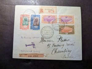 1932 Djibouti Scarce Airmail First Flight Cover FFC to Chambery Savoie France