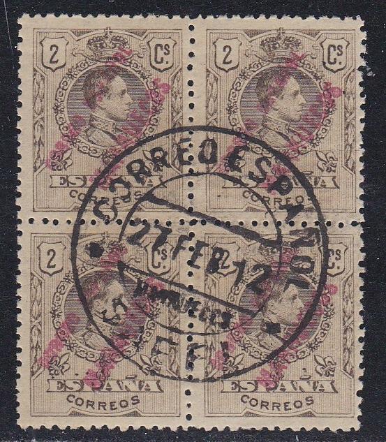Spanish Morocco # 14, Used Block of Four