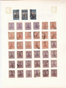 argentina stamps & cancel study page  stamps from 1908 ref r12980