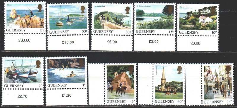 Guernsey. 1984. 288A-97A. Tourism, ships, fishing, cows, horses. MNH.