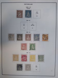 collection on pages Switzerland 1855-1906 CN: CV $560