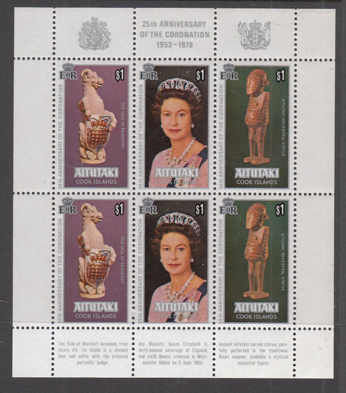 Aitutaki 166 Queen Elizabeth II Souvenir Sheet MNH VF